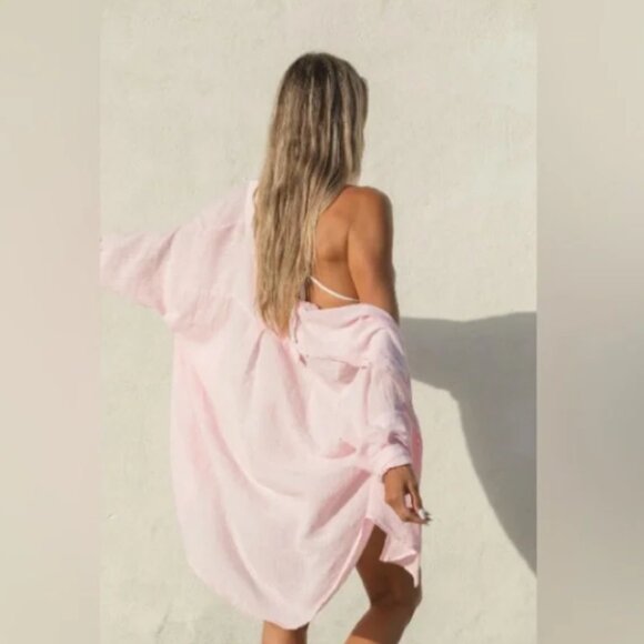 Solai The Label Poolside Oversized Button Top - Picture 3 of 7